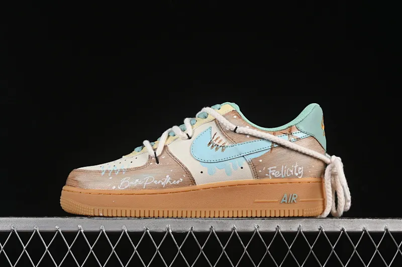 All categories Nk Air Force 1 Air Force series Nk Air Force 1 Low Air Force low-top Nike Air Force 1'07 Low "Mint Bubble" Hand-painted graffiti Mint bubble Air Force 1 low-top casual sneakers XC2351-505